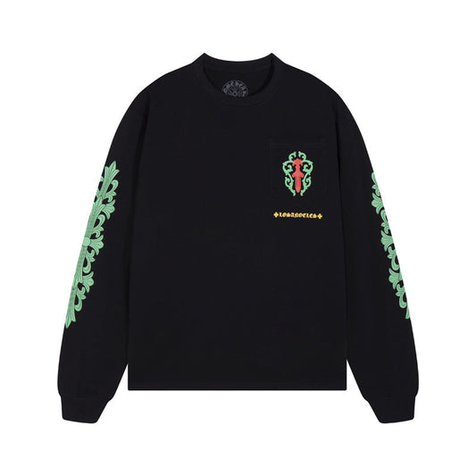 CHH Chrome Heart T Shirts Rose Cross Vine Sword Long Sleeve