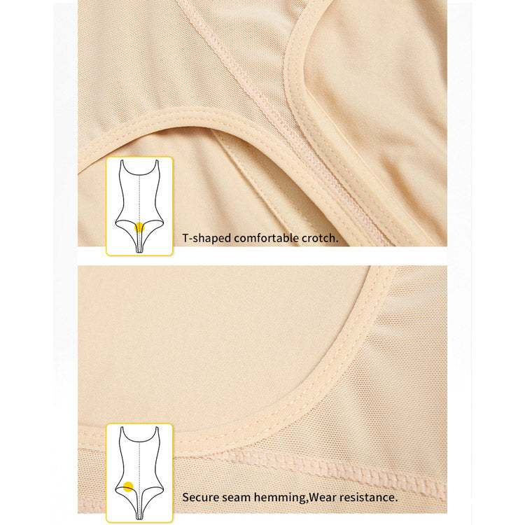 One-Piece Waist Slimming and Hip Lifting Body Shaping Large Size Breasted Zipper Corset