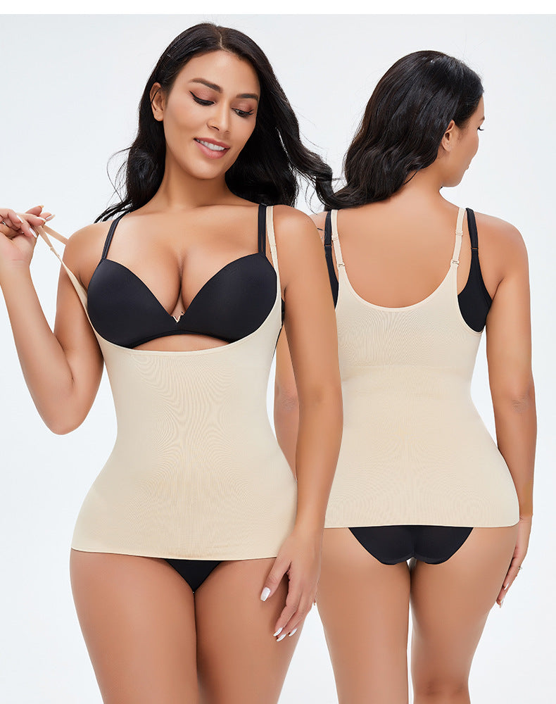 Adjustable Sling Double-Layer Waist Woven Design Feels Soft Belly Contracting Vest