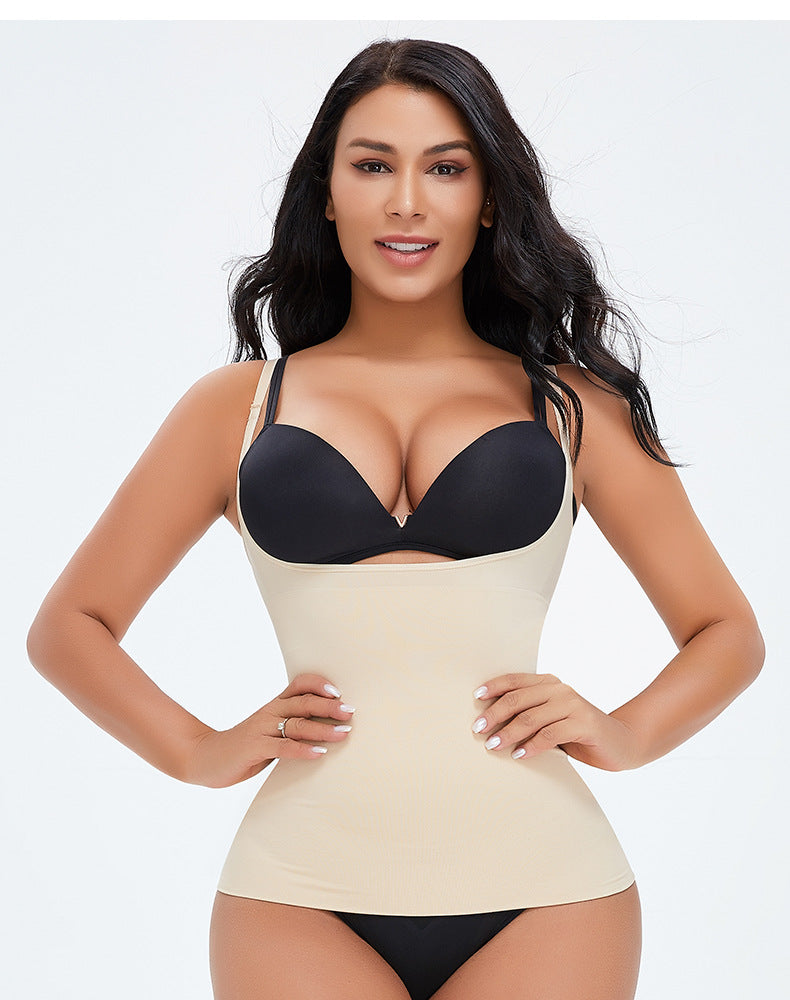 Adjustable Sling Double-Layer Waist Woven Design Feels Soft Belly Contracting Vest