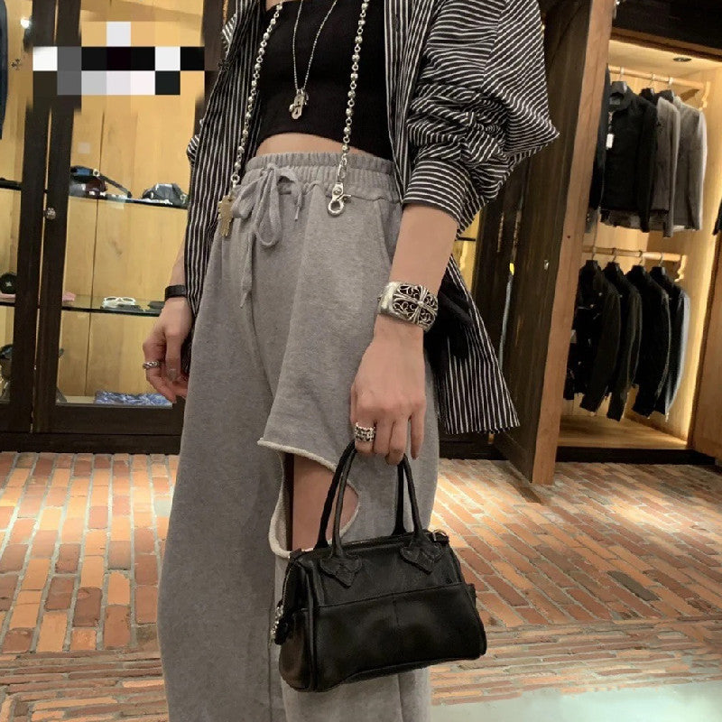 Chrome Heart Leather Bag Crossbody