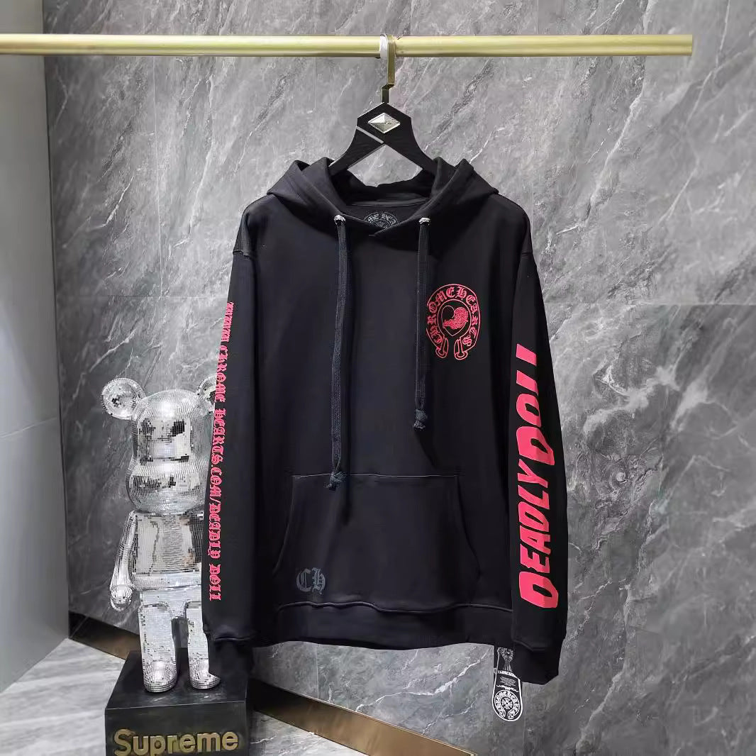 Chrome Heart Hoodie Crowe High Street Trendy Pullover Hooded Sweater