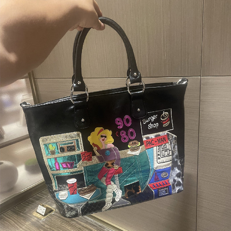 Chrome Heart Leather Bag Tote Bag