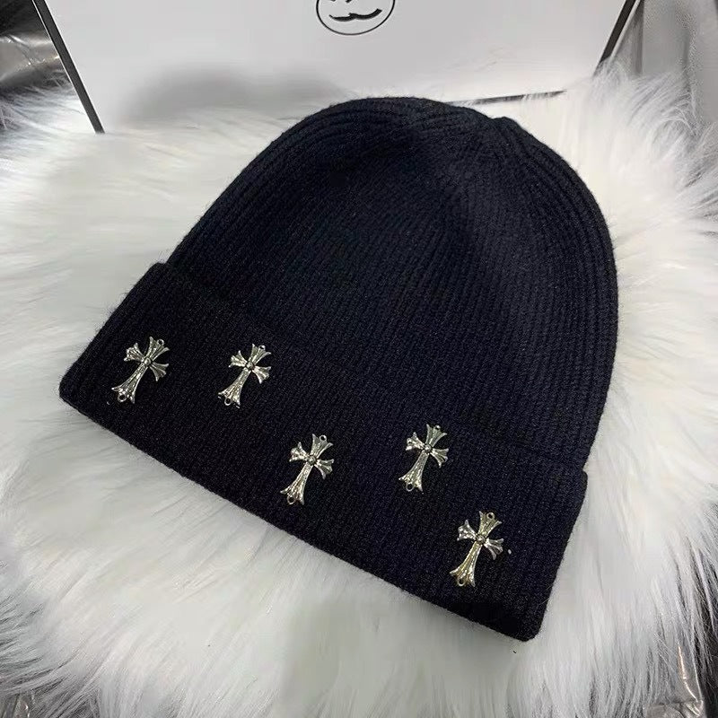 Chrome Heart Beanie Knitted Hat Autumn Winter
