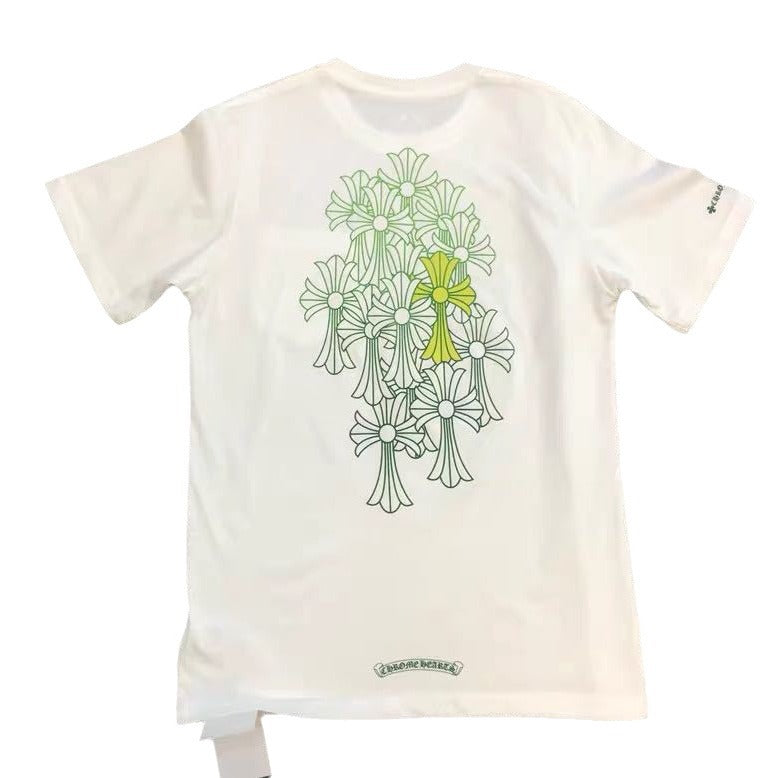 CHH Chrome Heart T Shirts CH Horseshoe Croix Cross Sanskrit Casual Short Sleeve T-Shirt