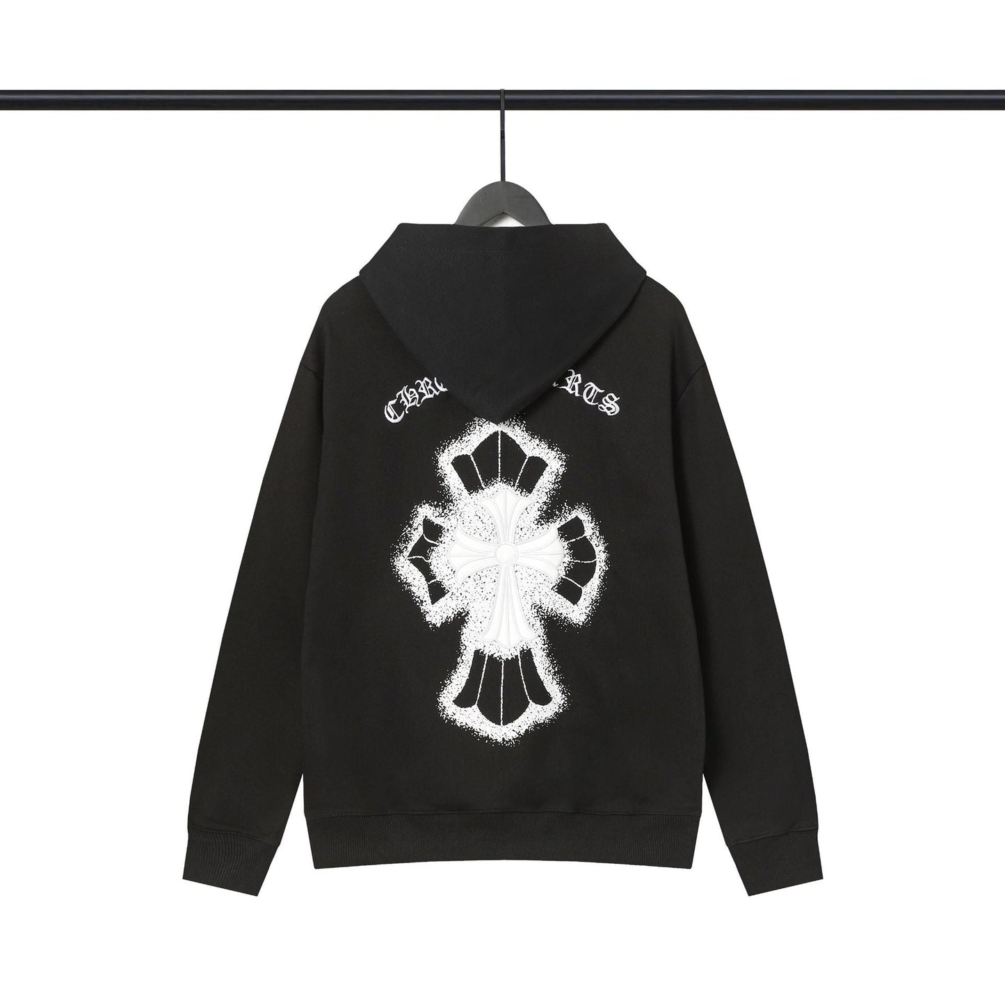 Chrome Heart Hoodie Chrome Heart Sanskrit embroidered hooded sweater
