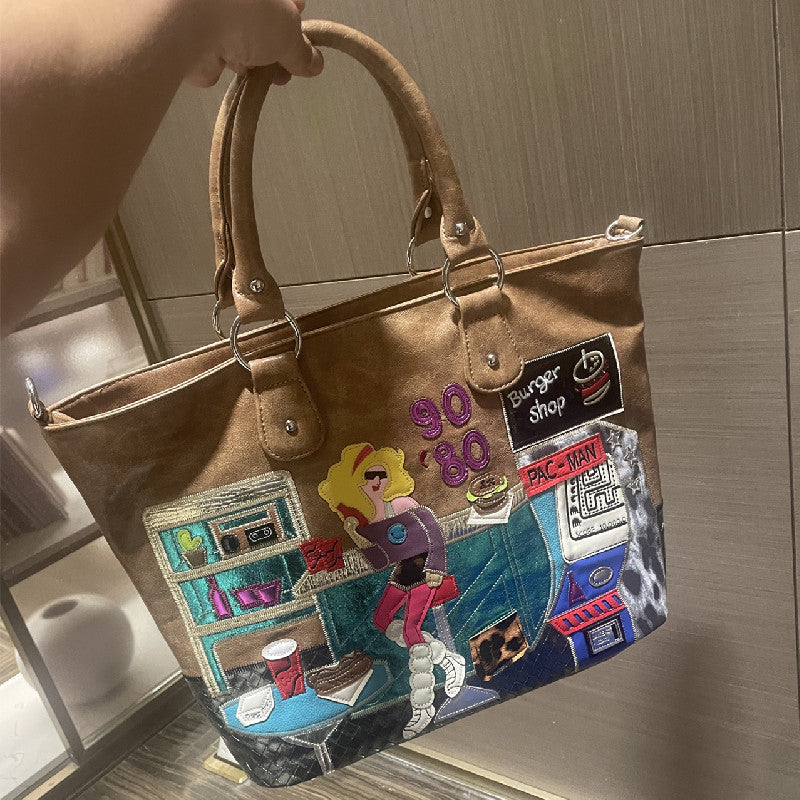 Chrome Heart Leather Bag Tote Bag