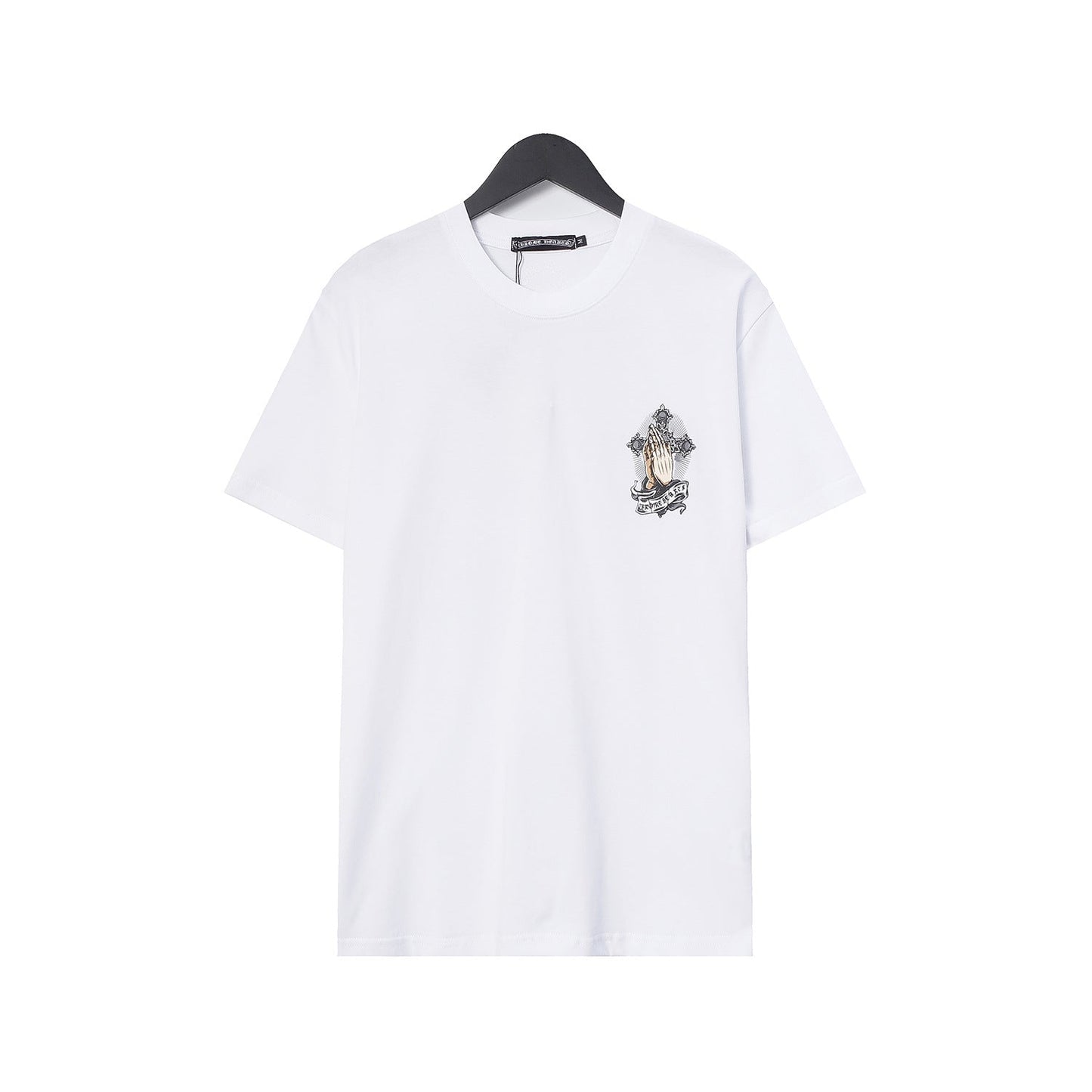 CHH Chrome Heart T Shirts Croix Hands Ribbon Cross