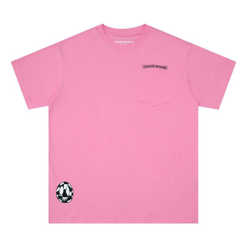 CHH Chrome Heart T Shirts Graffiti Cross Sanskrit Short Sleeve T-Shirt