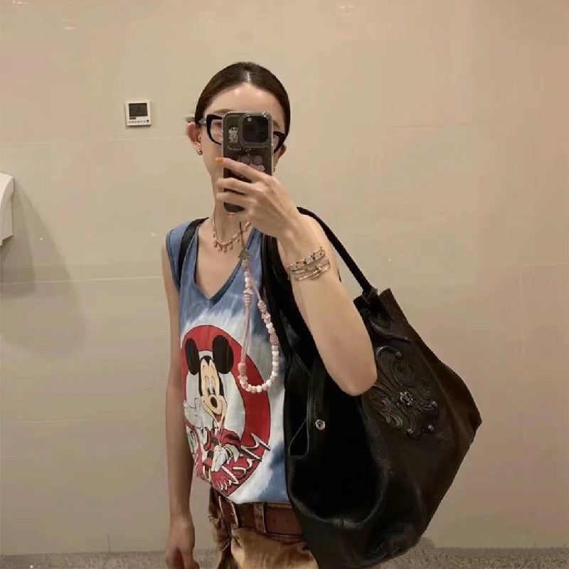 Chrome Heart Leather Bag Tote Shoulder Bag