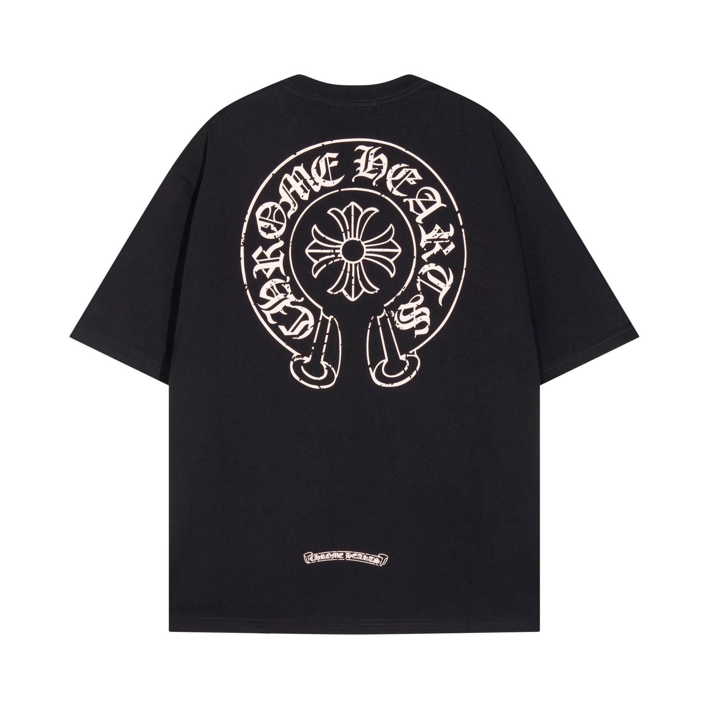 CHH Chrome Heart T Shirts Horseshoe Cross Print Short Sleeve T-Shirt