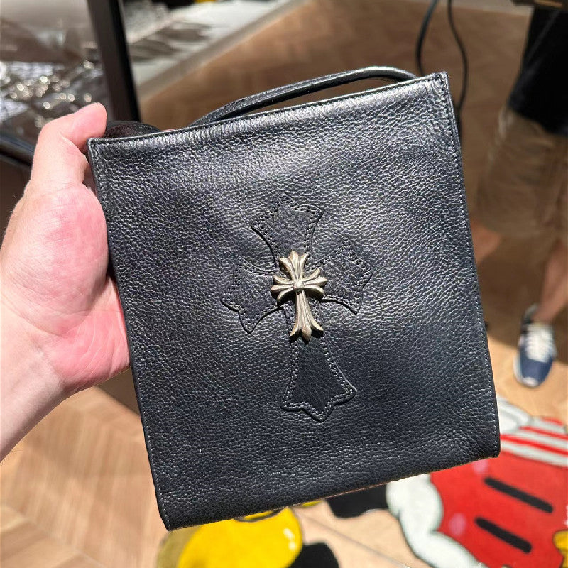 Chrome Heart Leather Bag Women's Bag Fashion Premium Sense