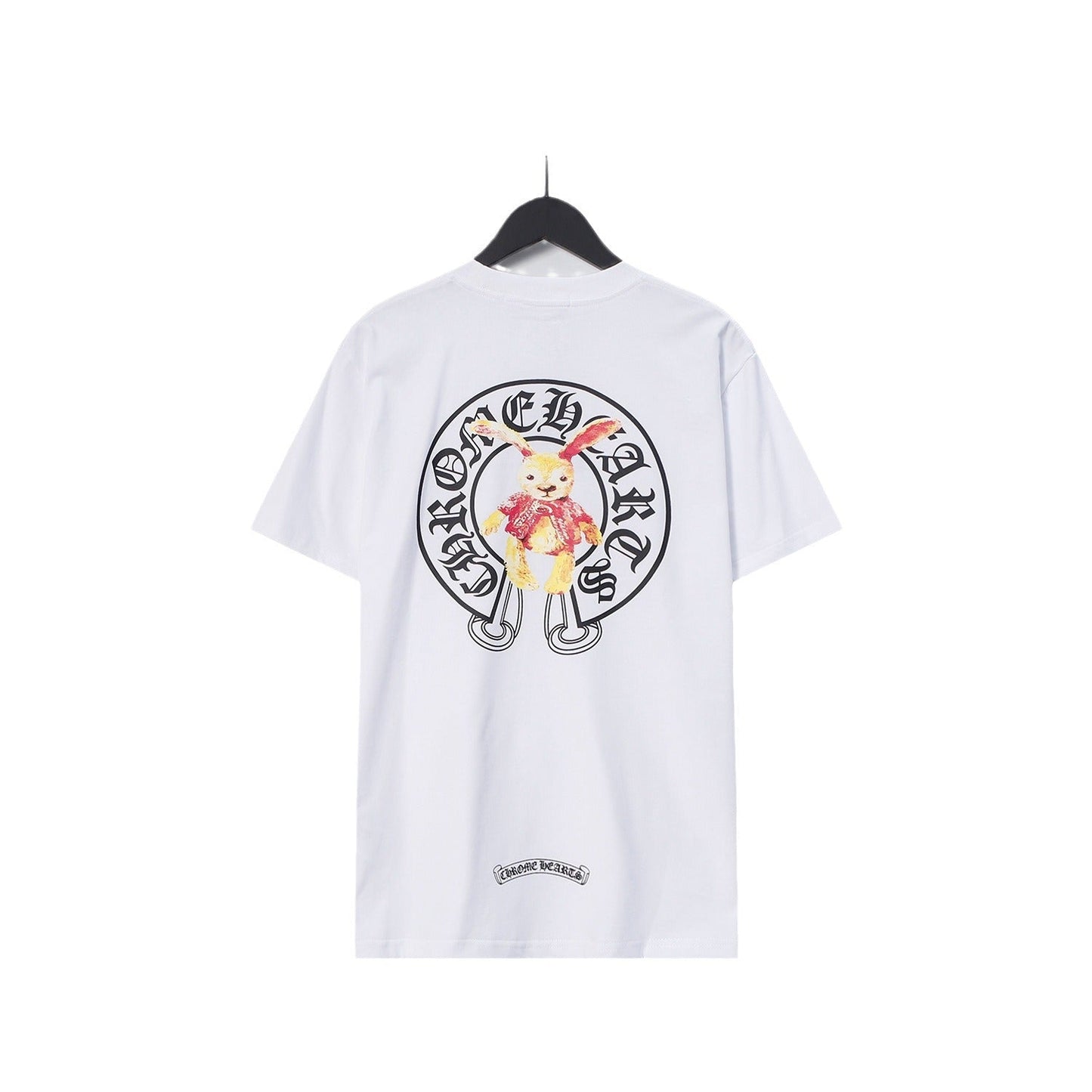 CHH Chrome Heart T Shirts Croix Cross Leather Printed Short Sleeve T-Shirt